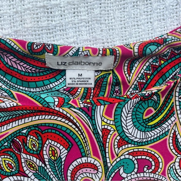 Liz Claiborne pink pattern dress size medium - Picture 2 of 7